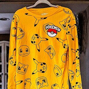 Pokémon Fleece Pullover Sweatshirt Yellow Unisex Youth XL